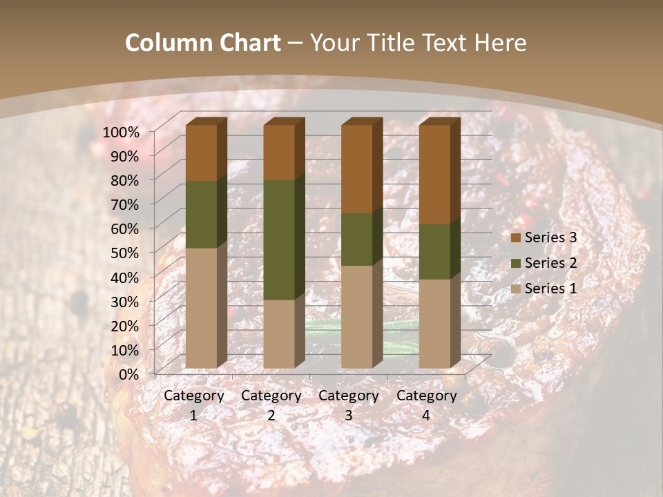 Two Steaks On A Cutting Board With Parsley PowerPoint Template