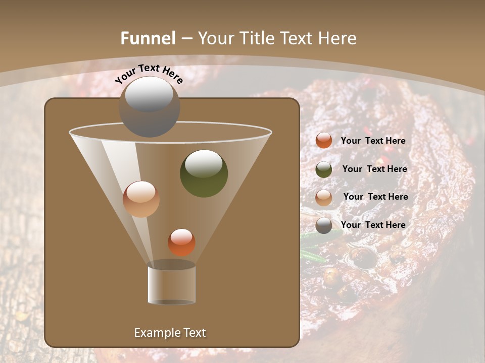 Two Steaks On A Cutting Board With Parsley PowerPoint Template