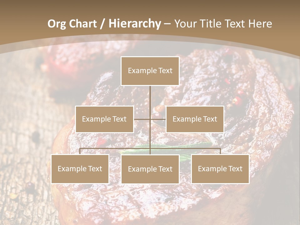 Two Steaks On A Cutting Board With Parsley PowerPoint Template