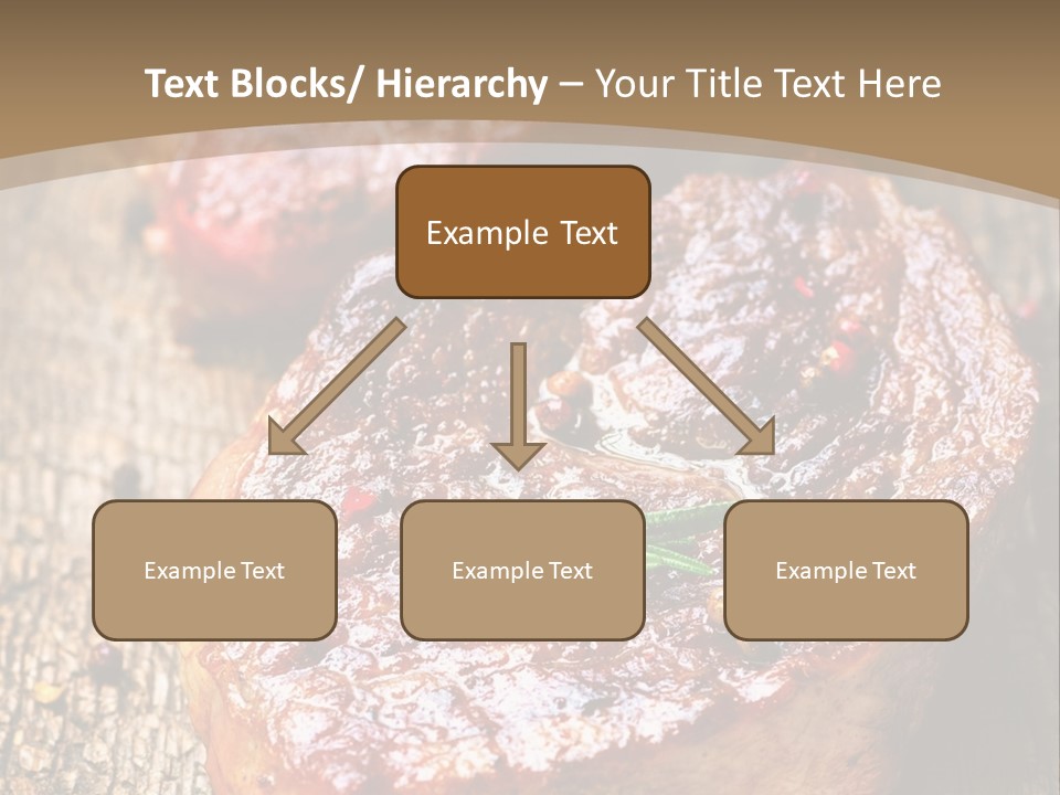 Two Steaks On A Cutting Board With Parsley PowerPoint Template