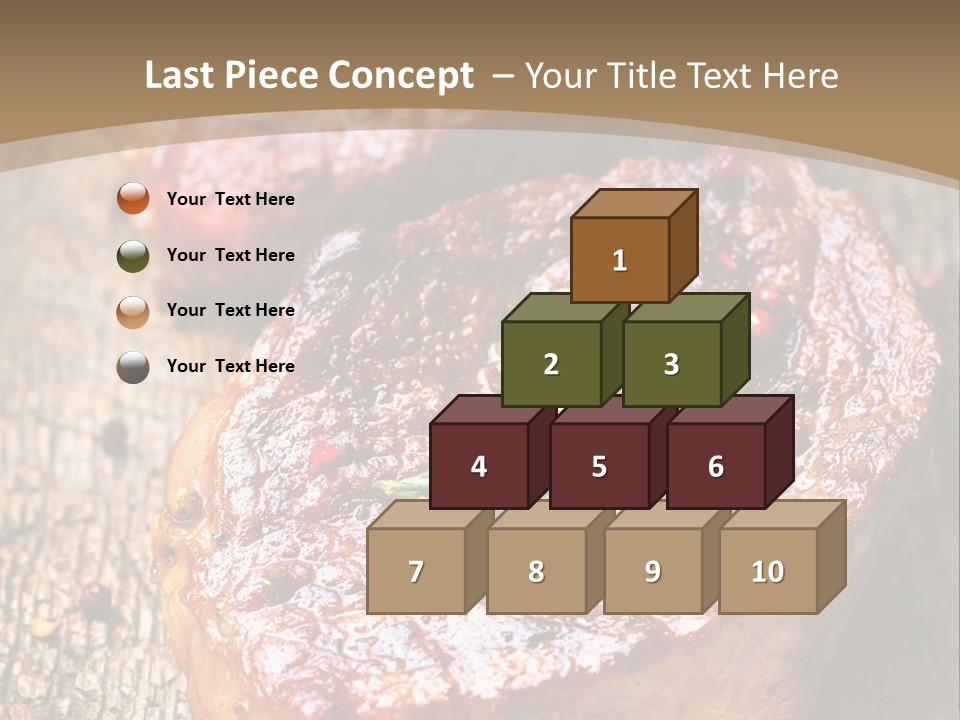 Two Steaks On A Cutting Board With Parsley PowerPoint Template