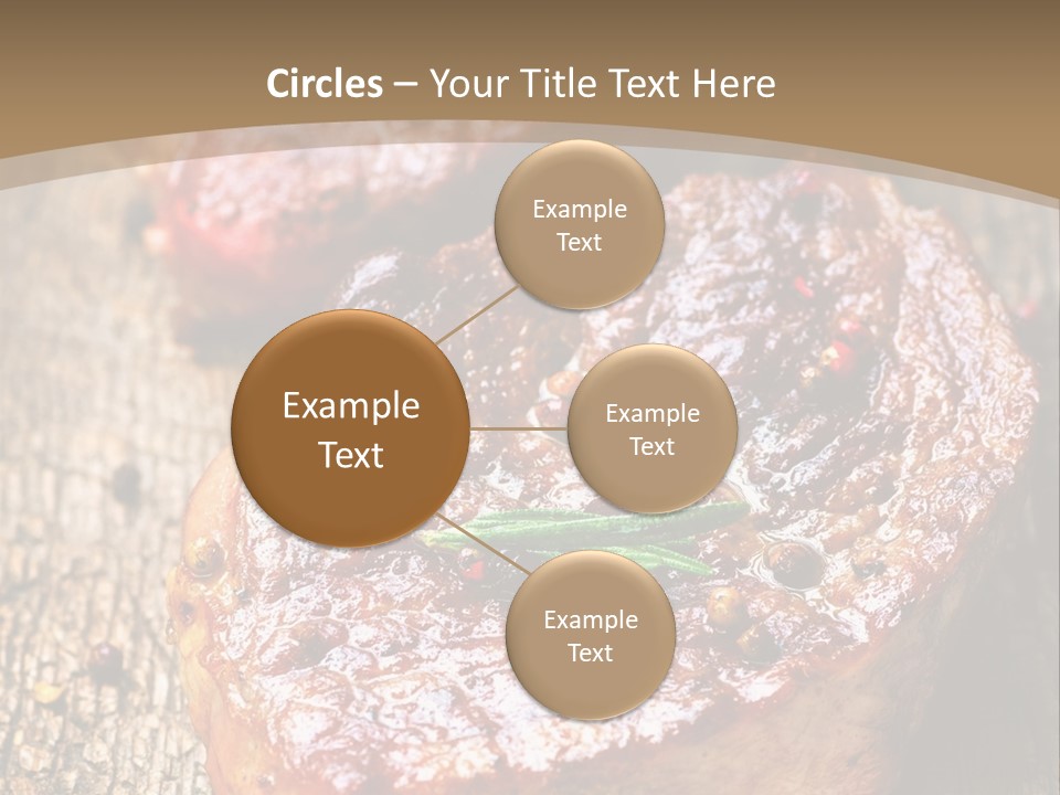 Two Steaks On A Cutting Board With Parsley PowerPoint Template
