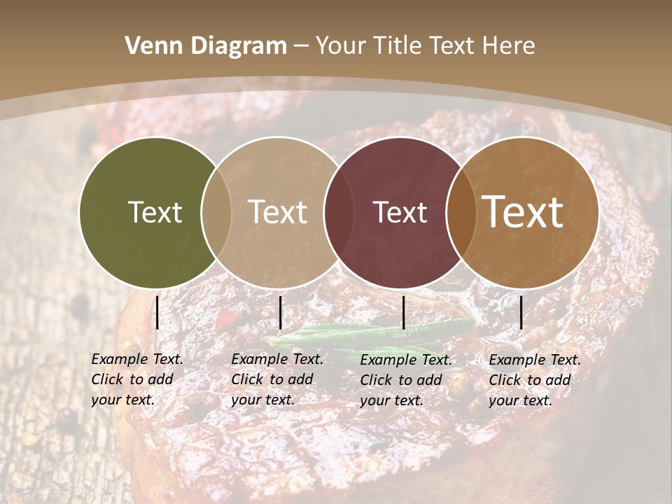 Two Steaks On A Cutting Board With Parsley PowerPoint Template