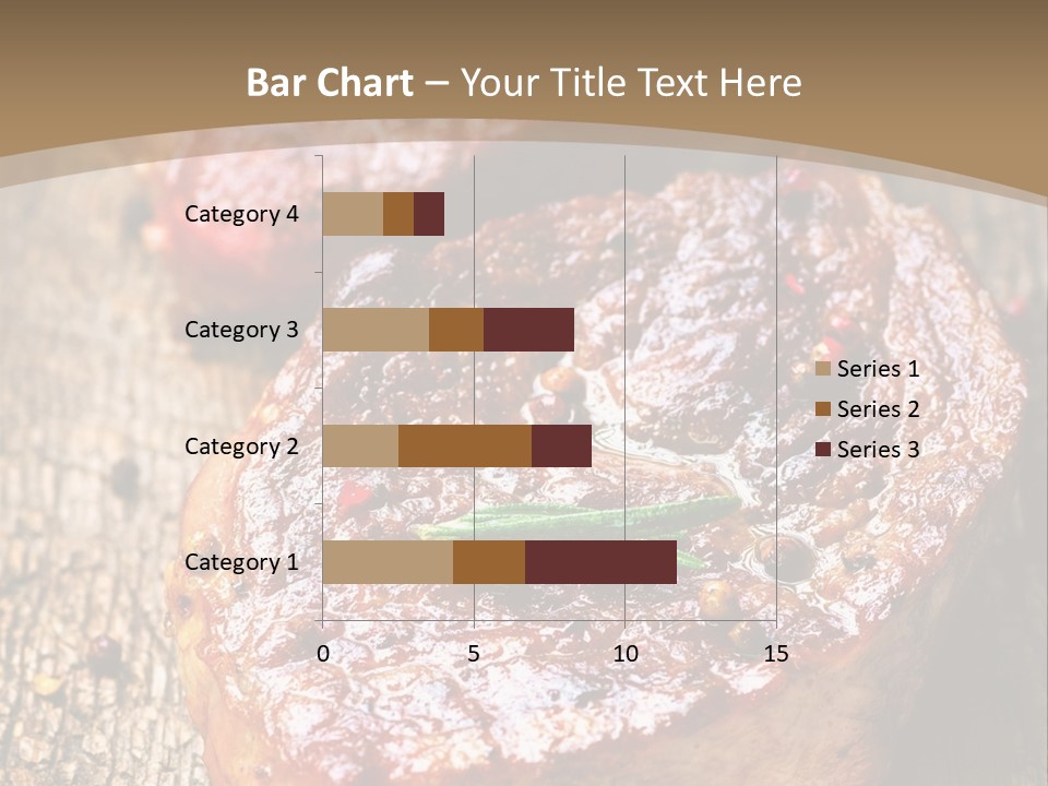 Two Steaks On A Cutting Board With Parsley PowerPoint Template