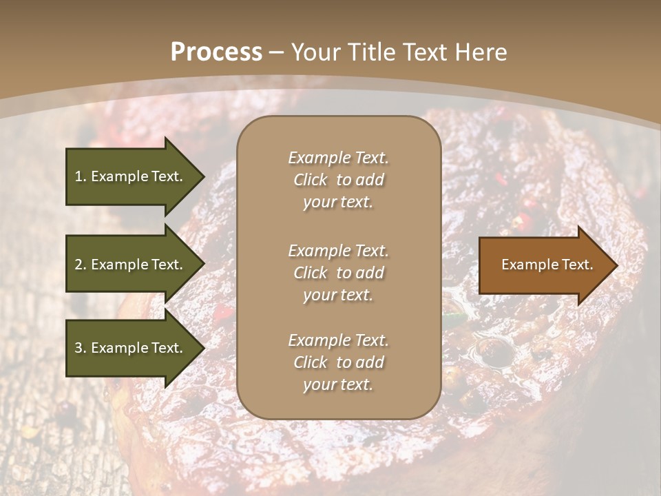 Two Steaks On A Cutting Board With Parsley PowerPoint Template