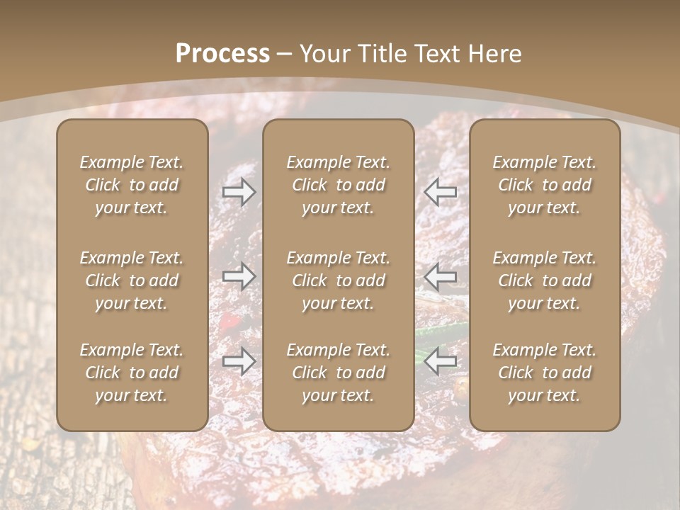 Two Steaks On A Cutting Board With Parsley PowerPoint Template