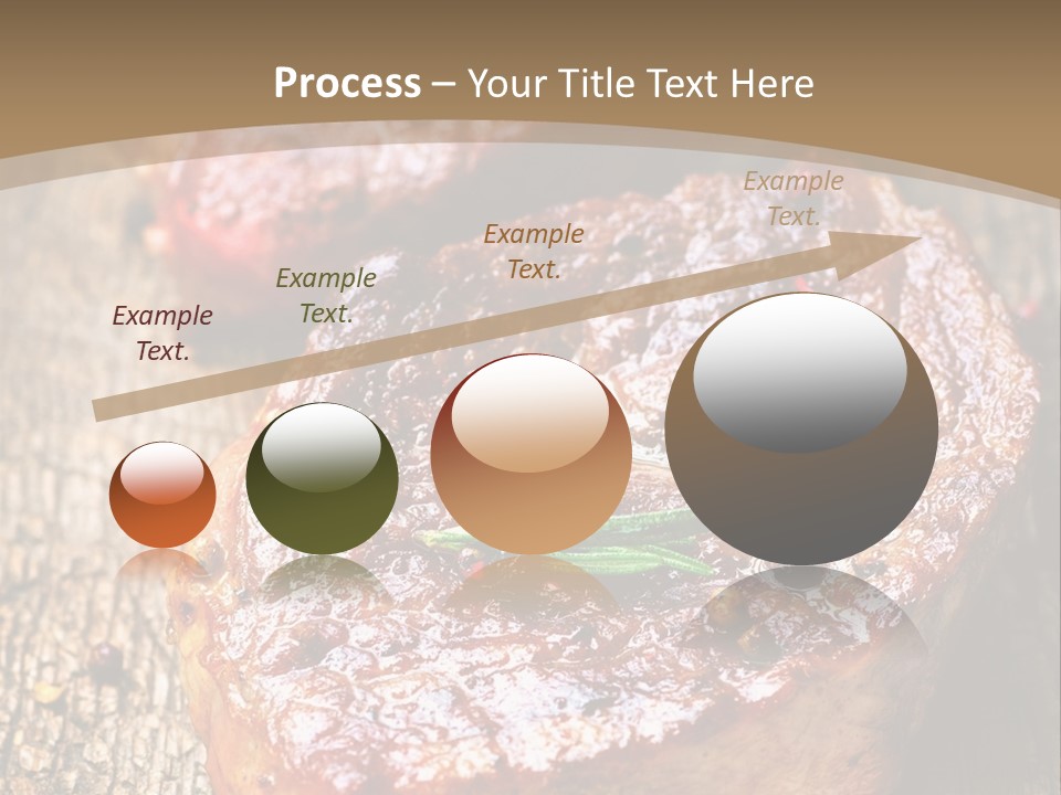 Two Steaks On A Cutting Board With Parsley PowerPoint Template