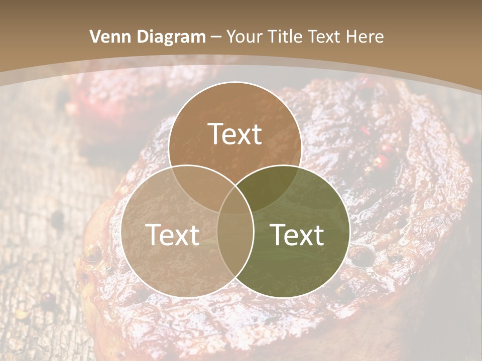 Two Steaks On A Cutting Board With Parsley PowerPoint Template
