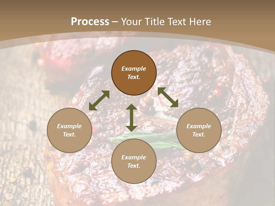 Two Steaks On A Cutting Board With Parsley PowerPoint Template