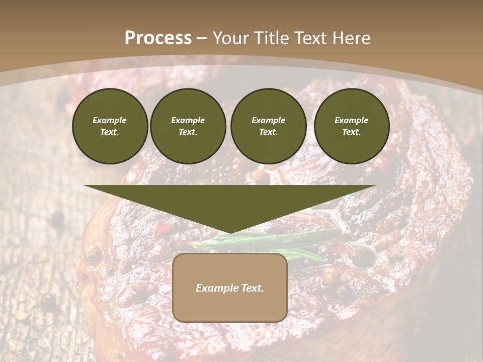 Two Steaks On A Cutting Board With Parsley PowerPoint Template