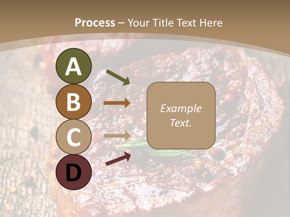 Two Steaks On A Cutting Board With Parsley PowerPoint Template