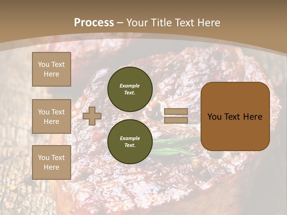 Two Steaks On A Cutting Board With Parsley PowerPoint Template