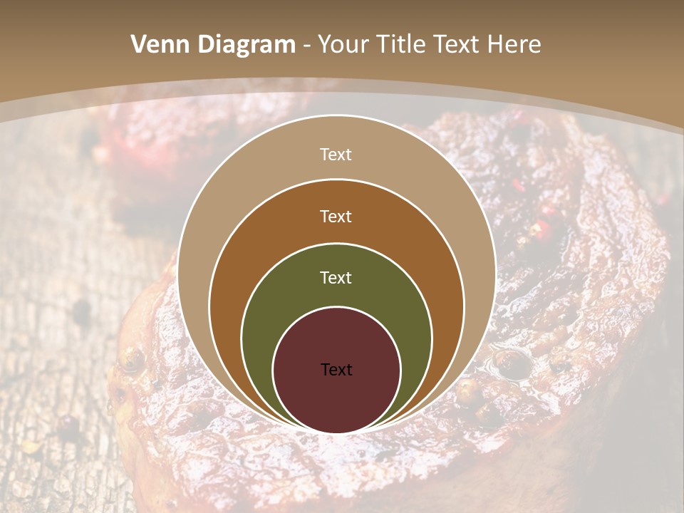 Two Steaks On A Cutting Board With Parsley PowerPoint Template