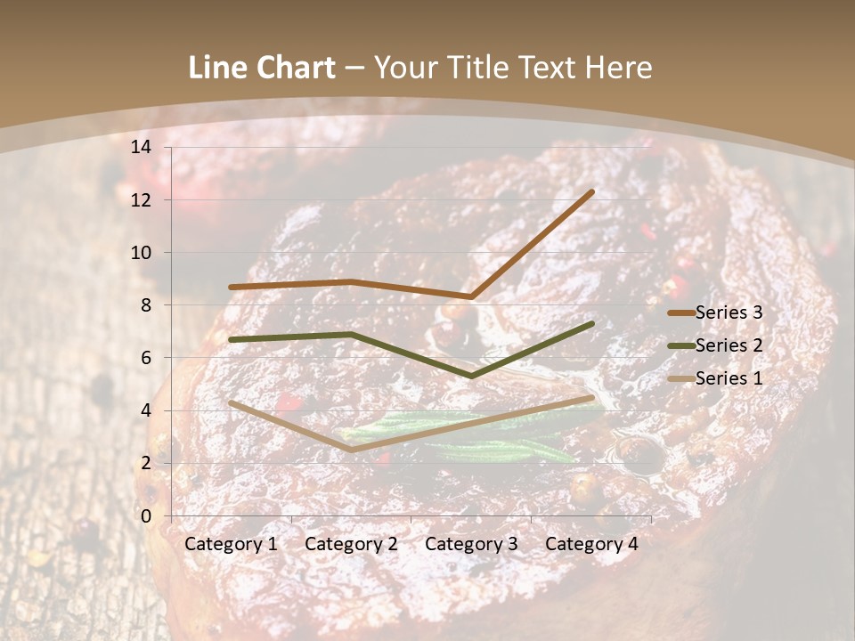 Two Steaks On A Cutting Board With Parsley PowerPoint Template