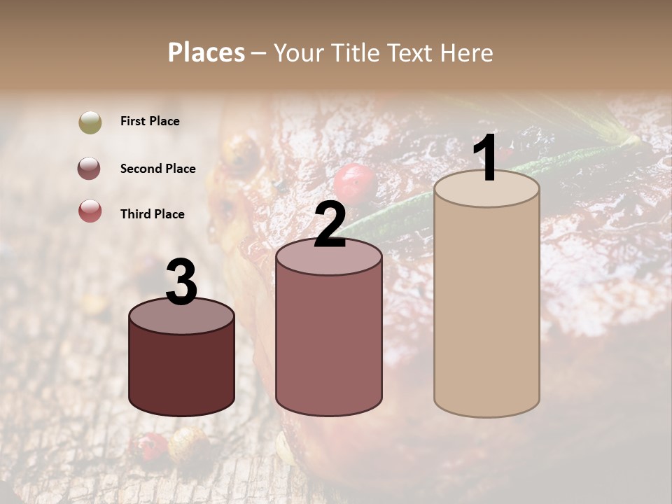 A Piece Of Meat With A Sprig Of Rosemary On Top Of It PowerPoint Template