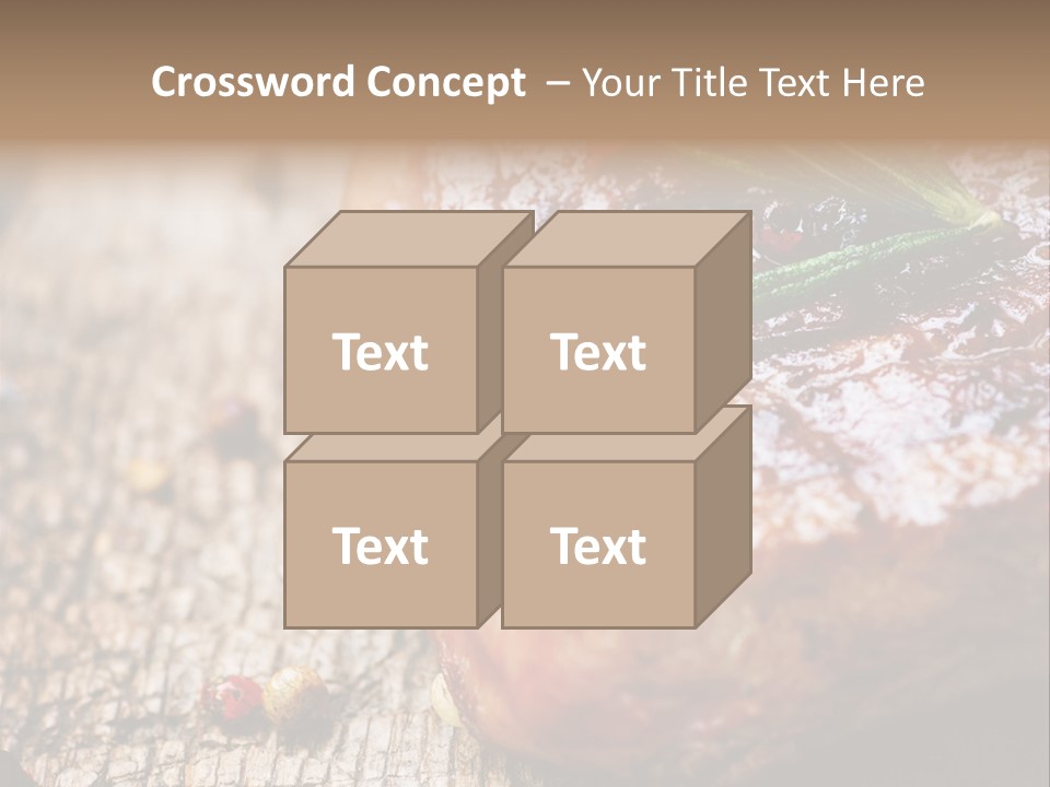 A Piece Of Meat With A Sprig Of Rosemary On Top Of It PowerPoint Template