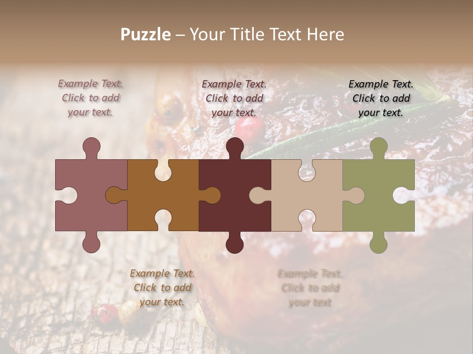 A Piece Of Meat With A Sprig Of Rosemary On Top Of It PowerPoint Template