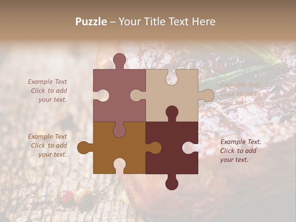 A Piece Of Meat With A Sprig Of Rosemary On Top Of It PowerPoint Template