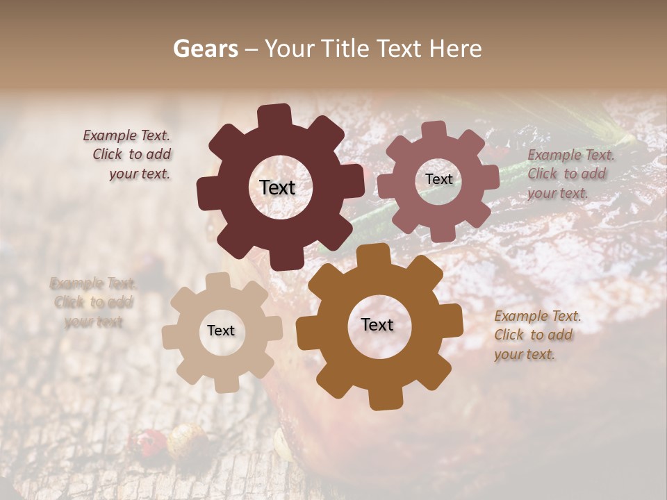 A Piece Of Meat With A Sprig Of Rosemary On Top Of It PowerPoint Template