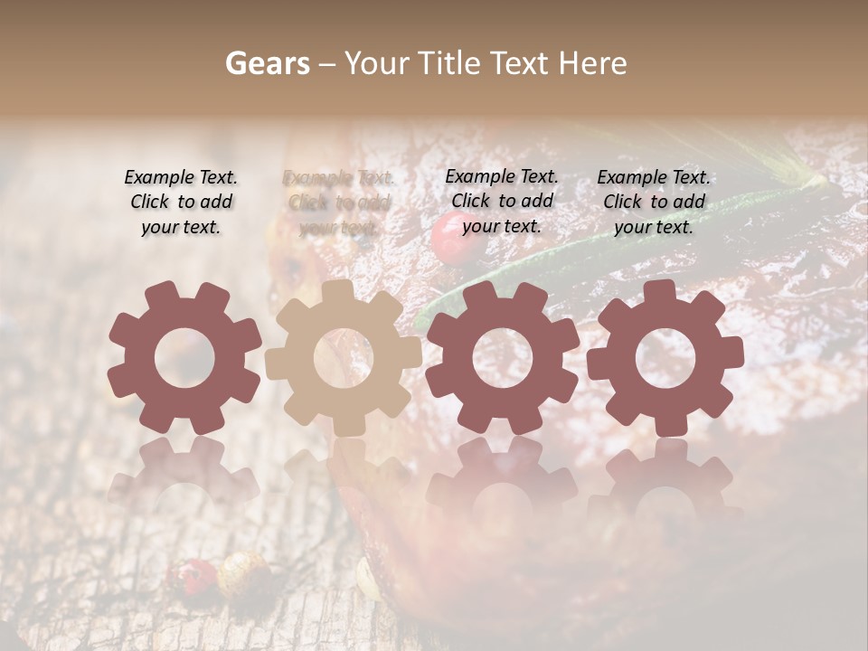 A Piece Of Meat With A Sprig Of Rosemary On Top Of It PowerPoint Template