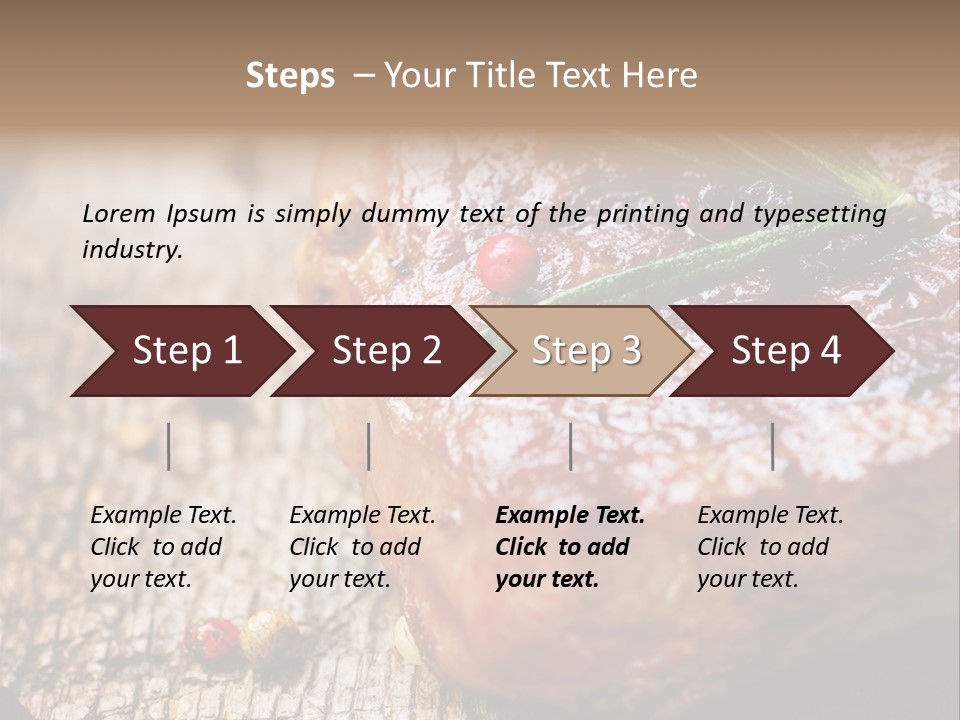 A Piece Of Meat With A Sprig Of Rosemary On Top Of It PowerPoint Template