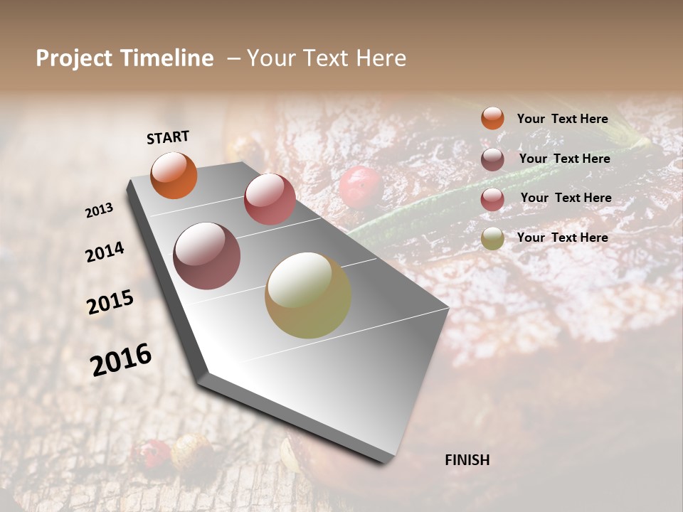 A Piece Of Meat With A Sprig Of Rosemary On Top Of It PowerPoint Template