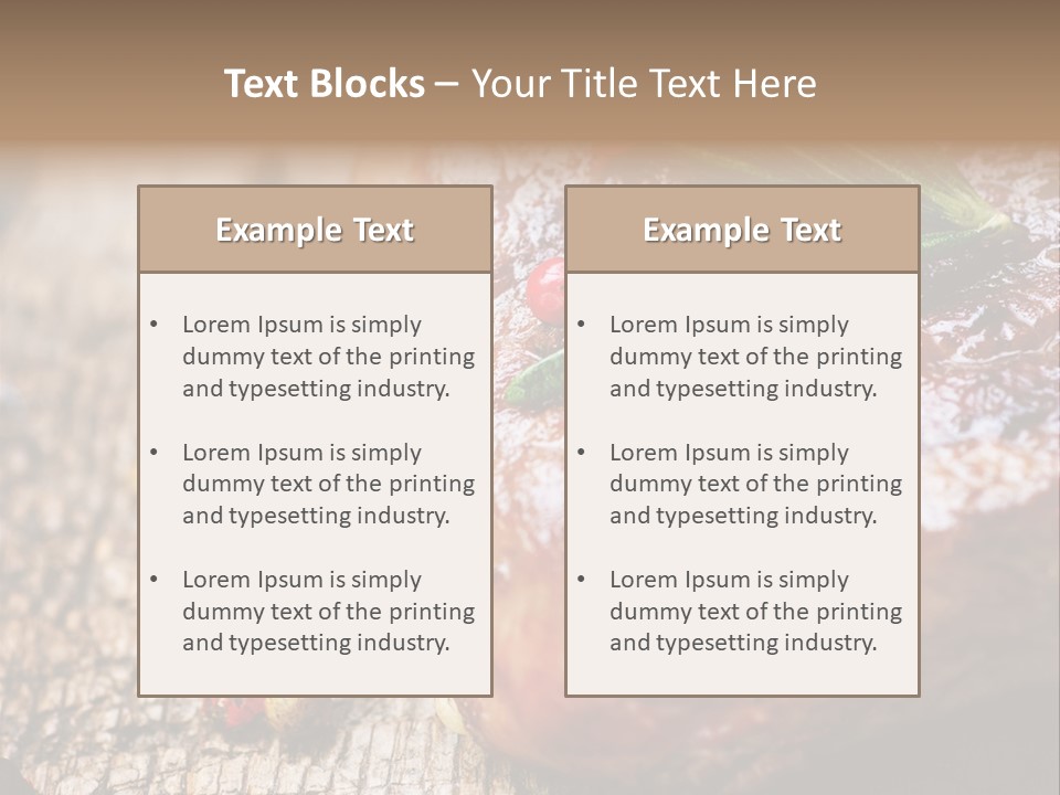 A Piece Of Meat With A Sprig Of Rosemary On Top Of It PowerPoint Template