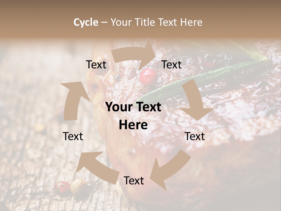 A Piece Of Meat With A Sprig Of Rosemary On Top Of It PowerPoint Template
