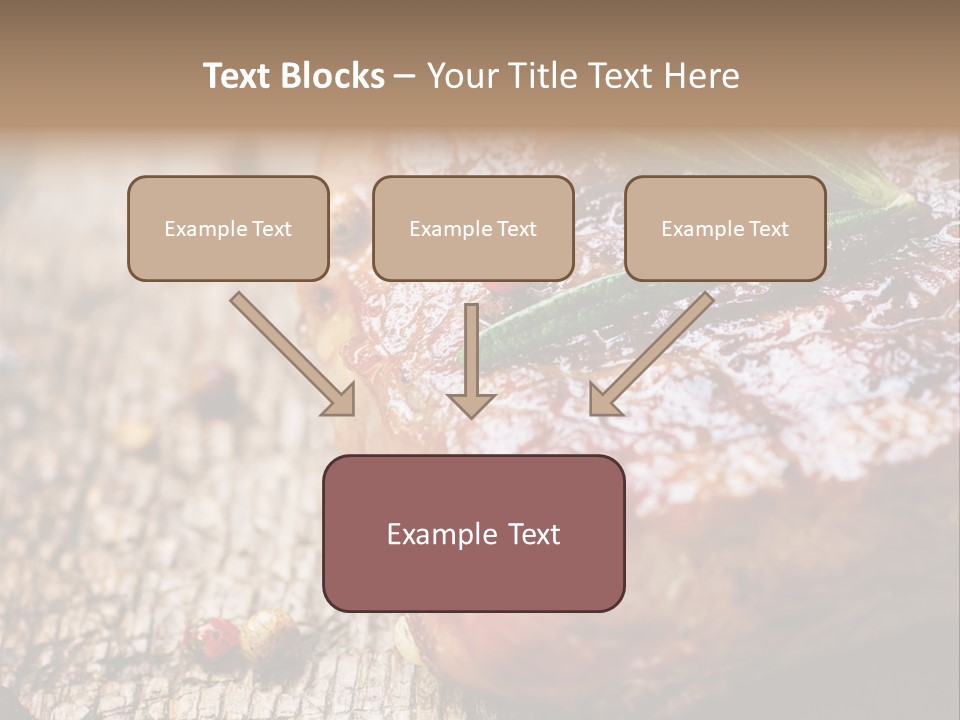 A Piece Of Meat With A Sprig Of Rosemary On Top Of It PowerPoint Template