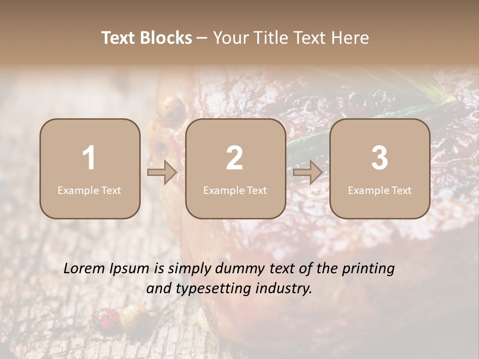 A Piece Of Meat With A Sprig Of Rosemary On Top Of It PowerPoint Template