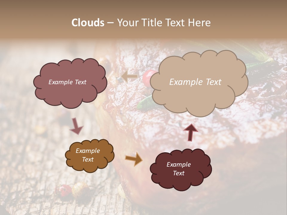 A Piece Of Meat With A Sprig Of Rosemary On Top Of It PowerPoint Template