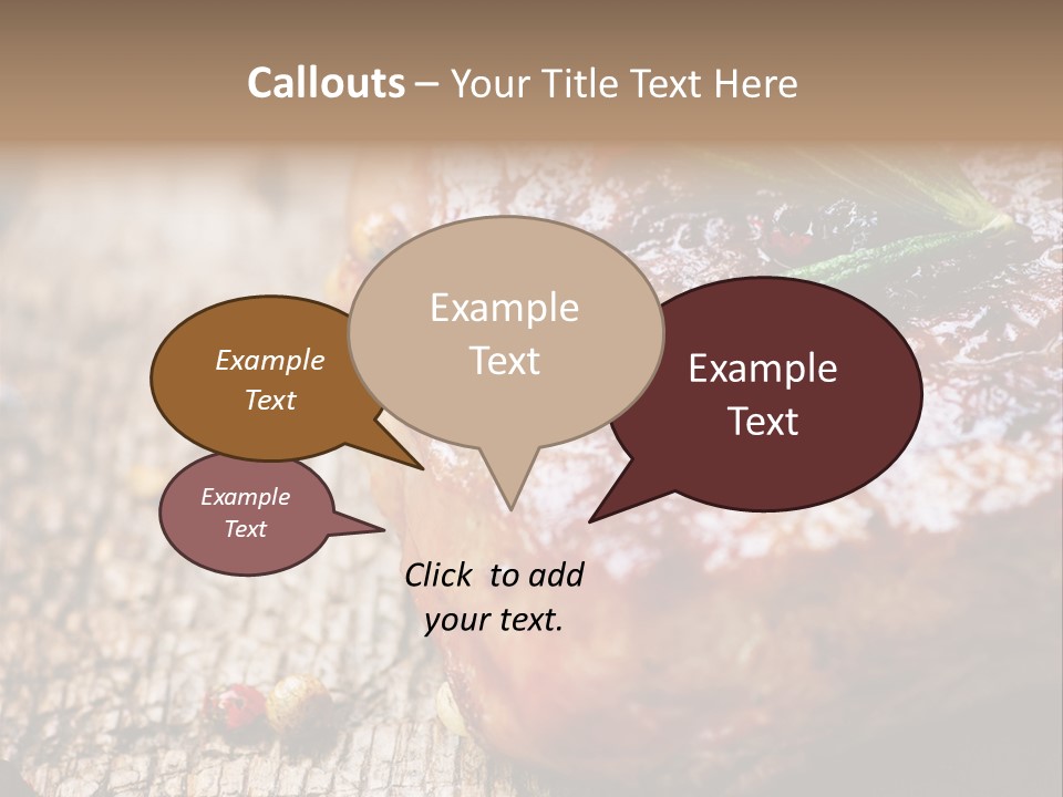 A Piece Of Meat With A Sprig Of Rosemary On Top Of It PowerPoint Template