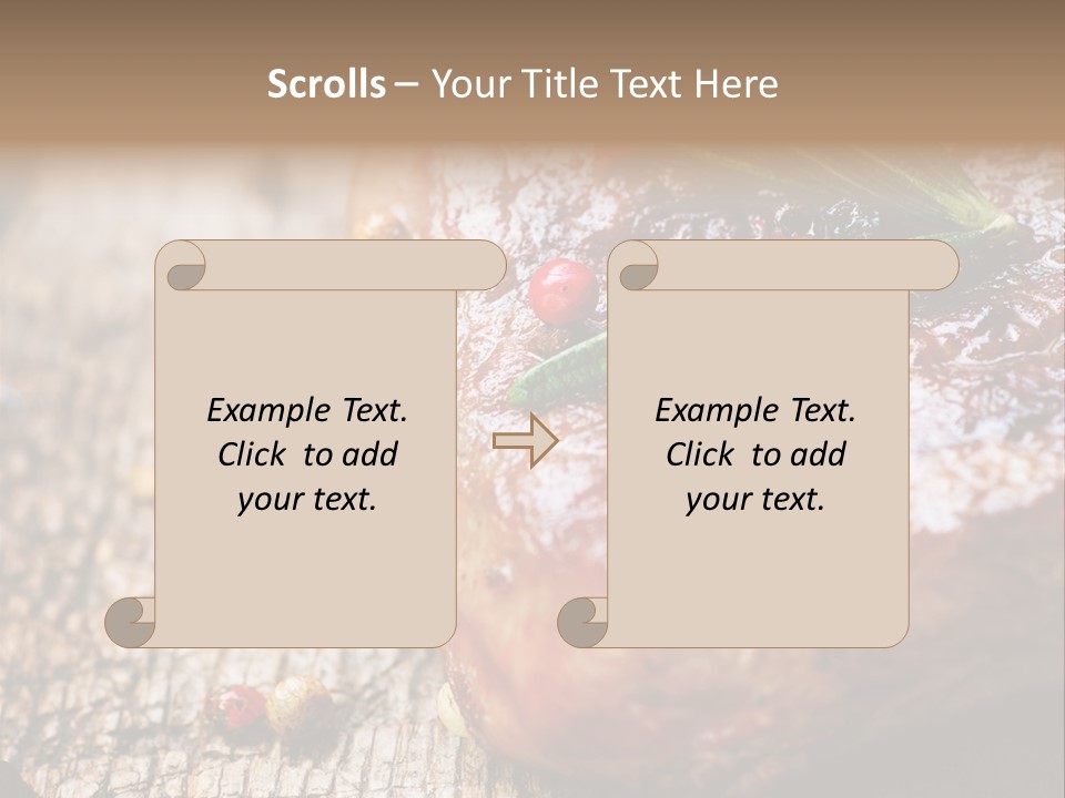 A Piece Of Meat With A Sprig Of Rosemary On Top Of It PowerPoint Template