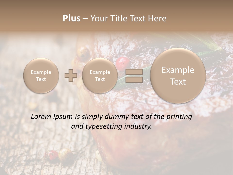 A Piece Of Meat With A Sprig Of Rosemary On Top Of It PowerPoint Template