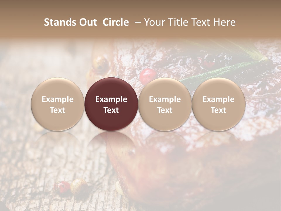 A Piece Of Meat With A Sprig Of Rosemary On Top Of It PowerPoint Template
