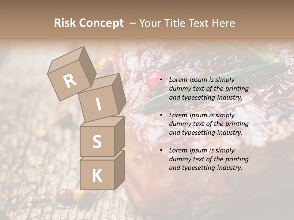 A Piece Of Meat With A Sprig Of Rosemary On Top Of It PowerPoint Template