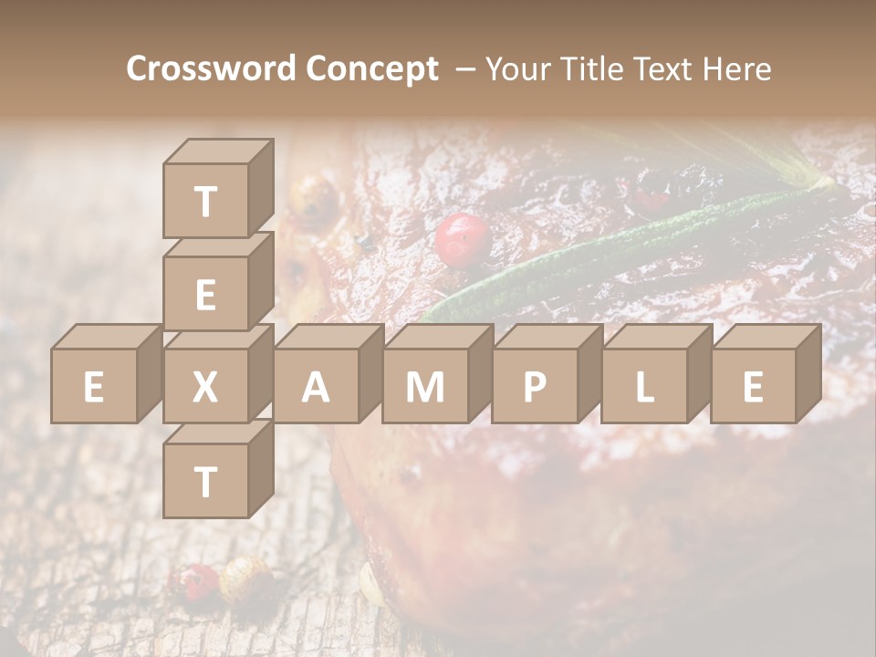 A Piece Of Meat With A Sprig Of Rosemary On Top Of It PowerPoint Template