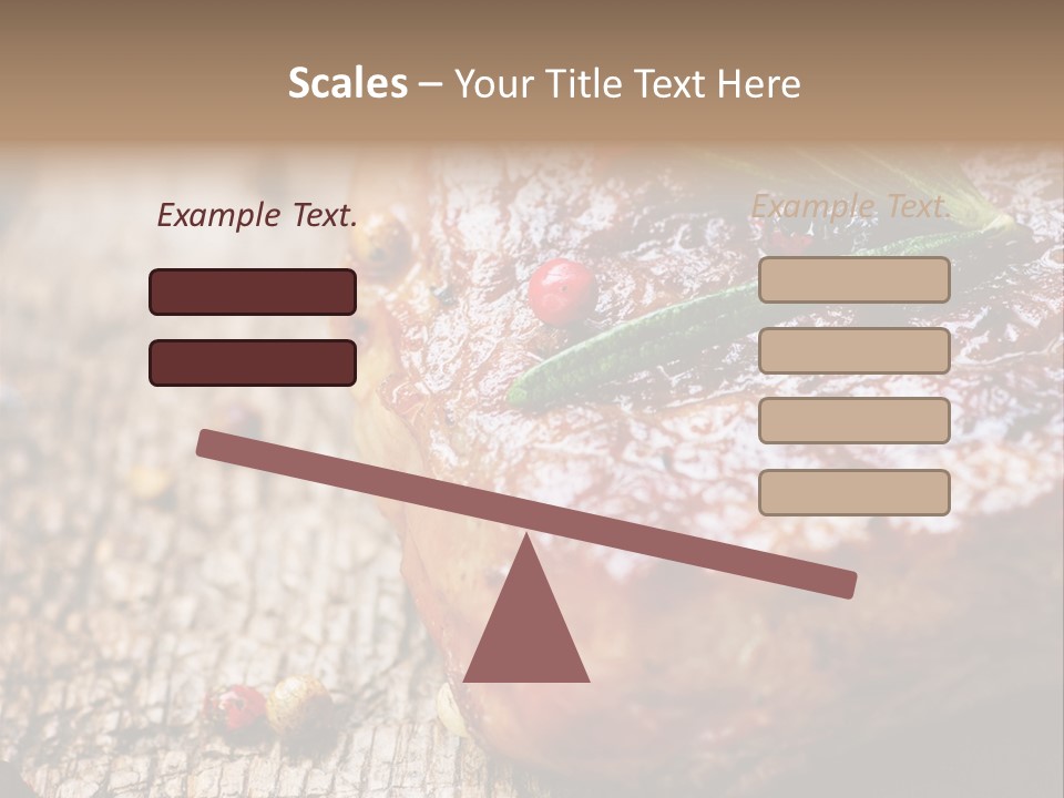 A Piece Of Meat With A Sprig Of Rosemary On Top Of It PowerPoint Template