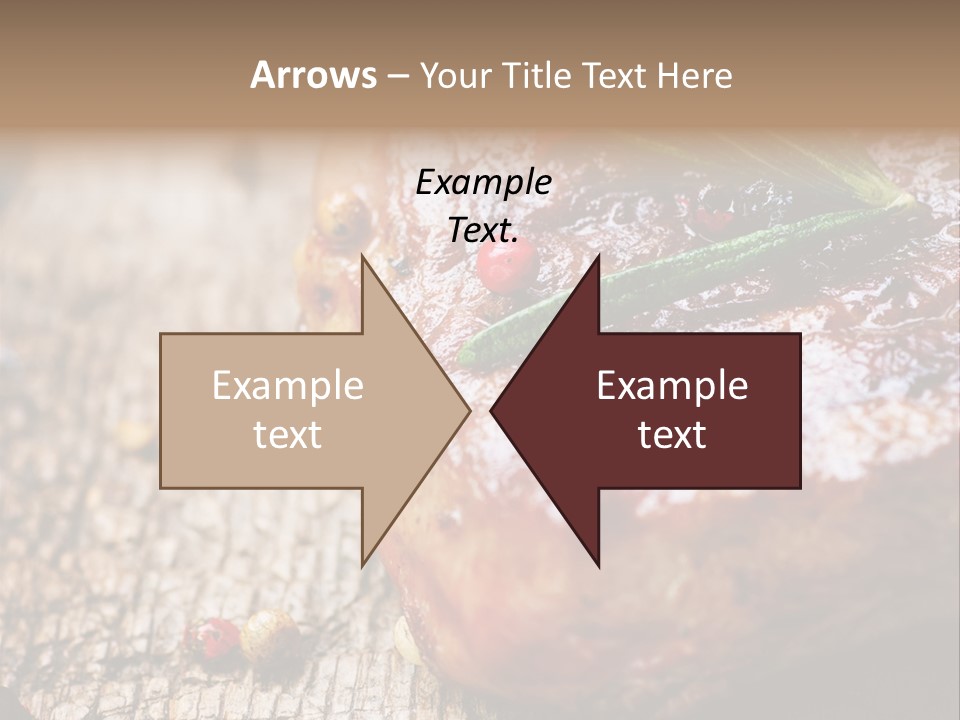 A Piece Of Meat With A Sprig Of Rosemary On Top Of It PowerPoint Template