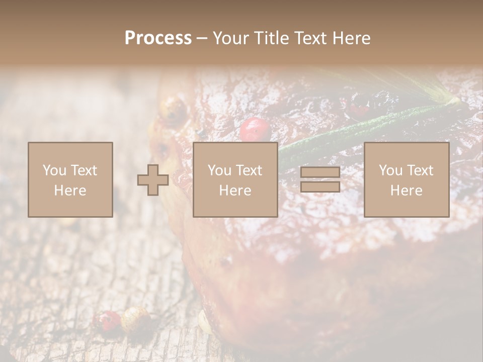 A Piece Of Meat With A Sprig Of Rosemary On Top Of It PowerPoint Template