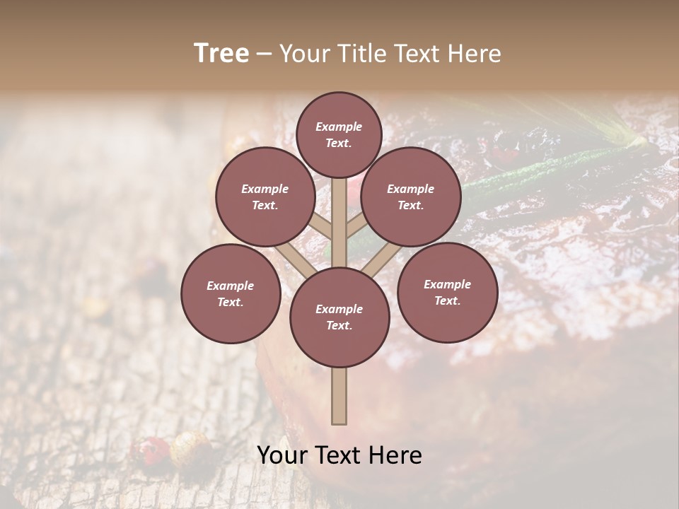 A Piece Of Meat With A Sprig Of Rosemary On Top Of It PowerPoint Template