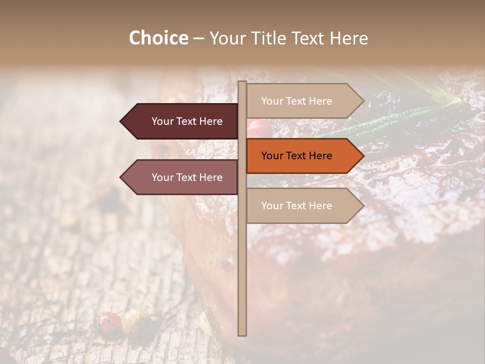 A Piece Of Meat With A Sprig Of Rosemary On Top Of It PowerPoint Template