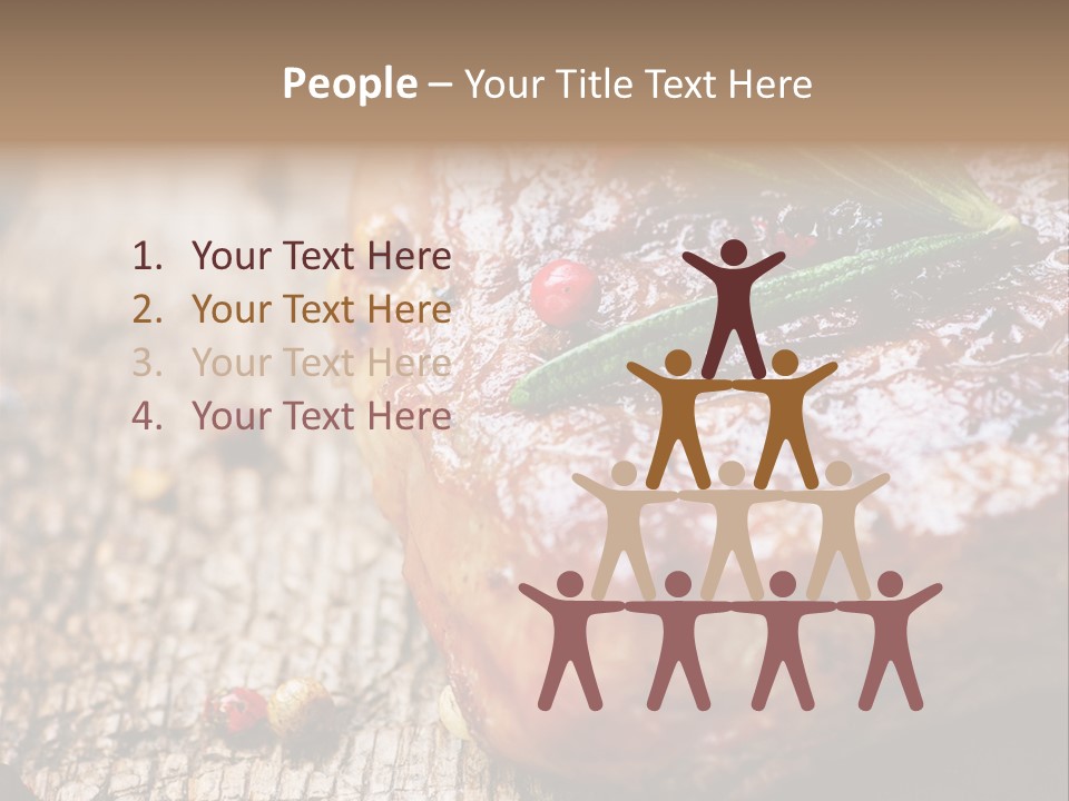 A Piece Of Meat With A Sprig Of Rosemary On Top Of It PowerPoint Template
