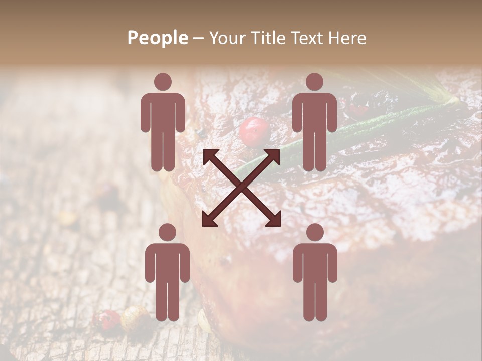 A Piece Of Meat With A Sprig Of Rosemary On Top Of It PowerPoint Template