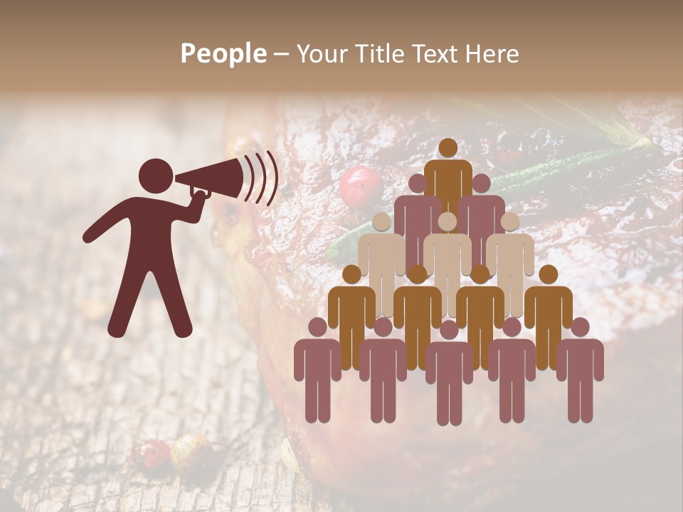 A Piece Of Meat With A Sprig Of Rosemary On Top Of It PowerPoint Template