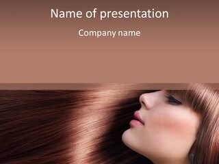 A Beautiful Woman With Long Red Hair Powerpoint Presentation PowerPoint Template