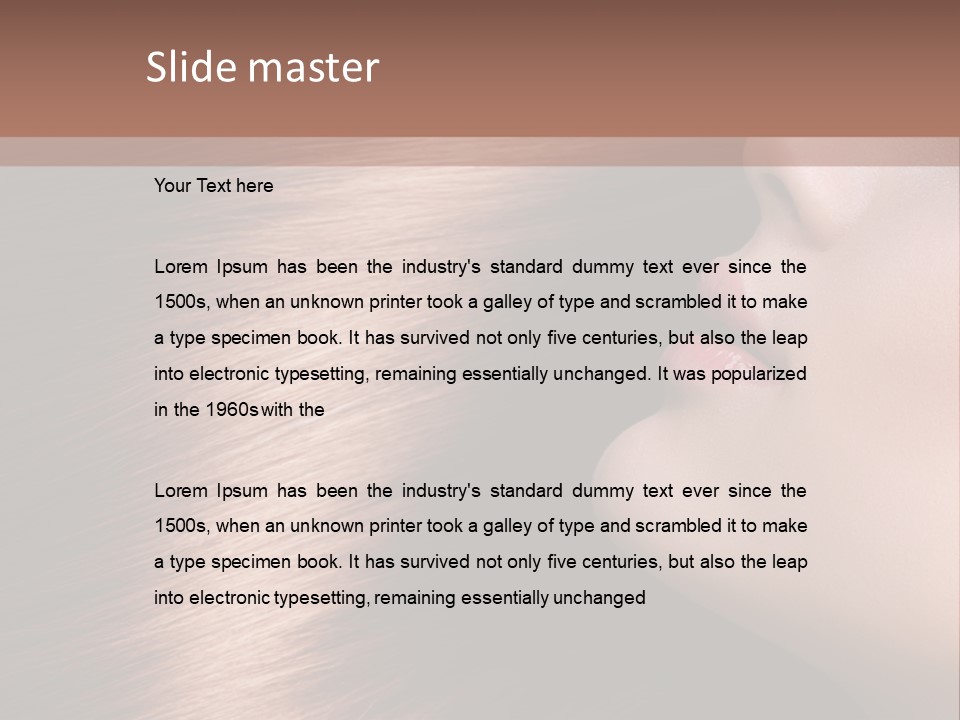 A Beautiful Woman With Long Red Hair Powerpoint Presentation PowerPoint Template