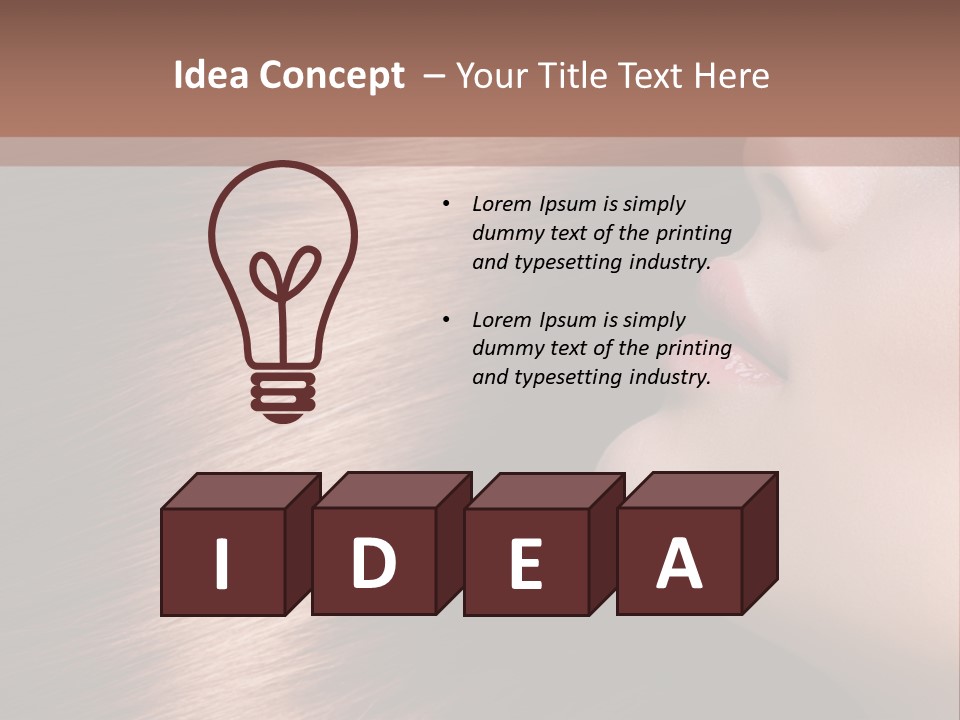 A Beautiful Woman With Long Red Hair Powerpoint Presentation PowerPoint Template