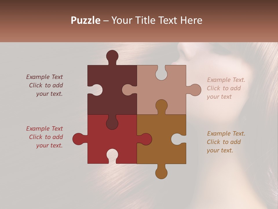 A Woman With Long Red Hair Is Shown With The Words Name Of Presentation Company Name PowerPoint Template