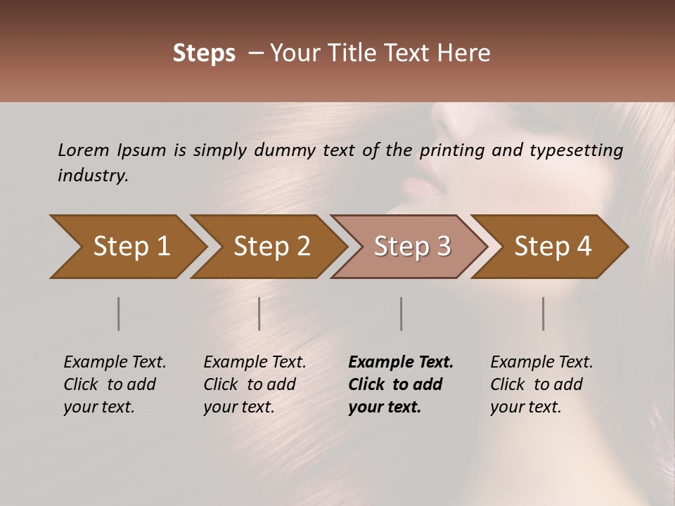 A Woman With Long Red Hair Is Shown With The Words Name Of Presentation Company Name PowerPoint Template